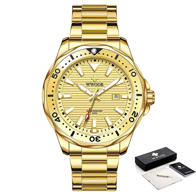 Luxury Waterproof Automatic Date Men Quartz Diving Sports Wristwatches