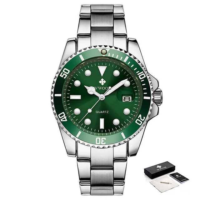 Luxury Waterproof Automatic Date Men Quartz Diving Sports Wristwatches