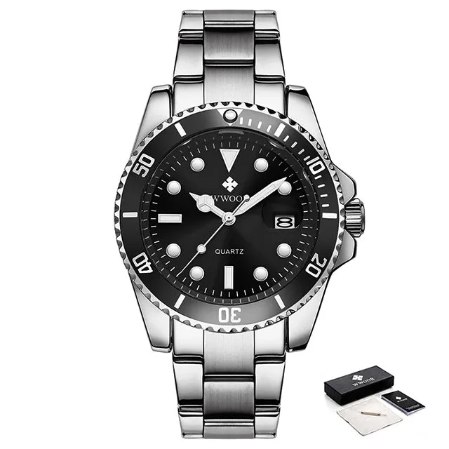 Luxury Waterproof Automatic Date Men Quartz Diving Sports Wristwatches