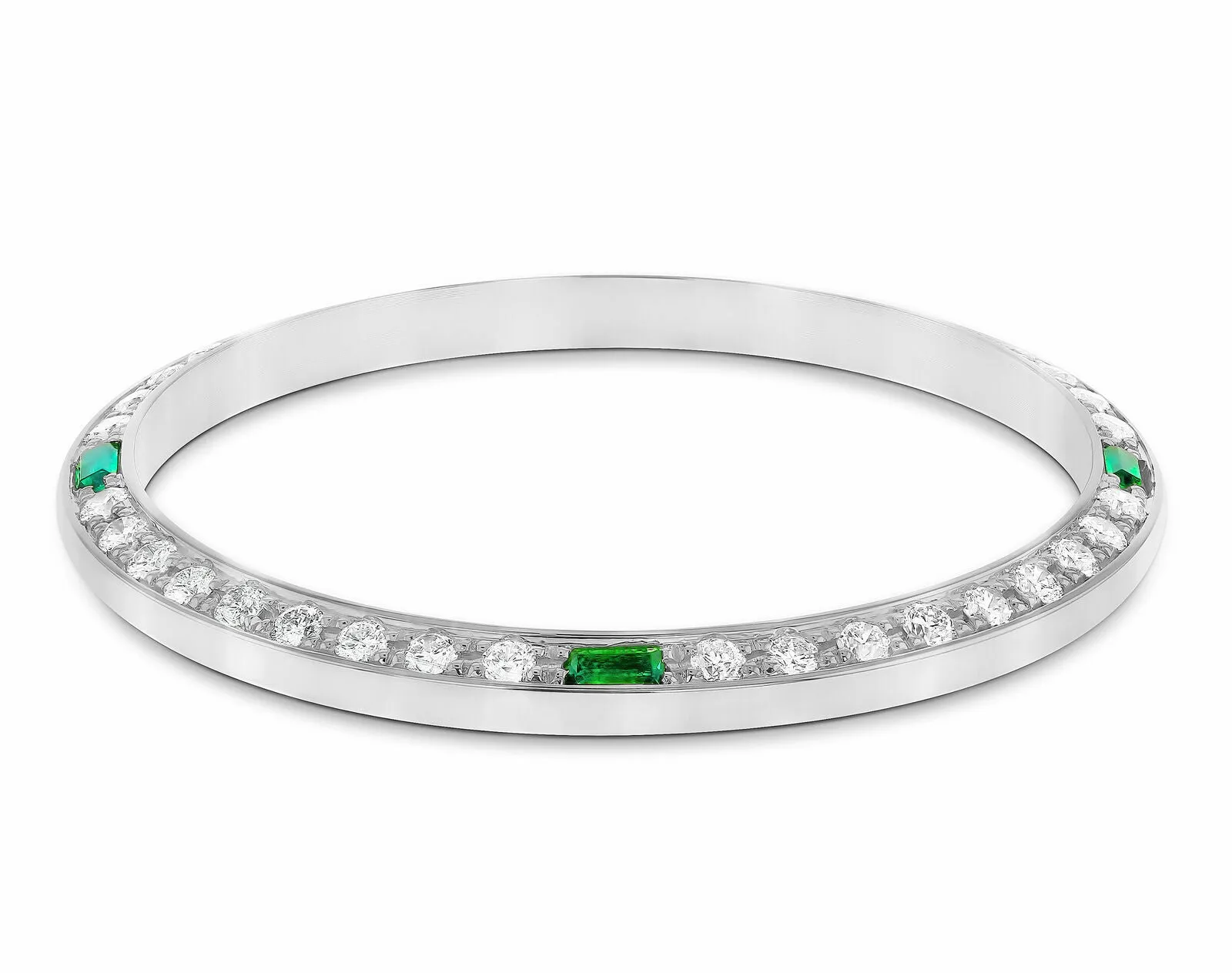 MEN 1CT DIAMOND BEZEL 18KW FOR ROLEX FULL SIZE DATEJUST, PRESIDENT WITH EMERALDS
