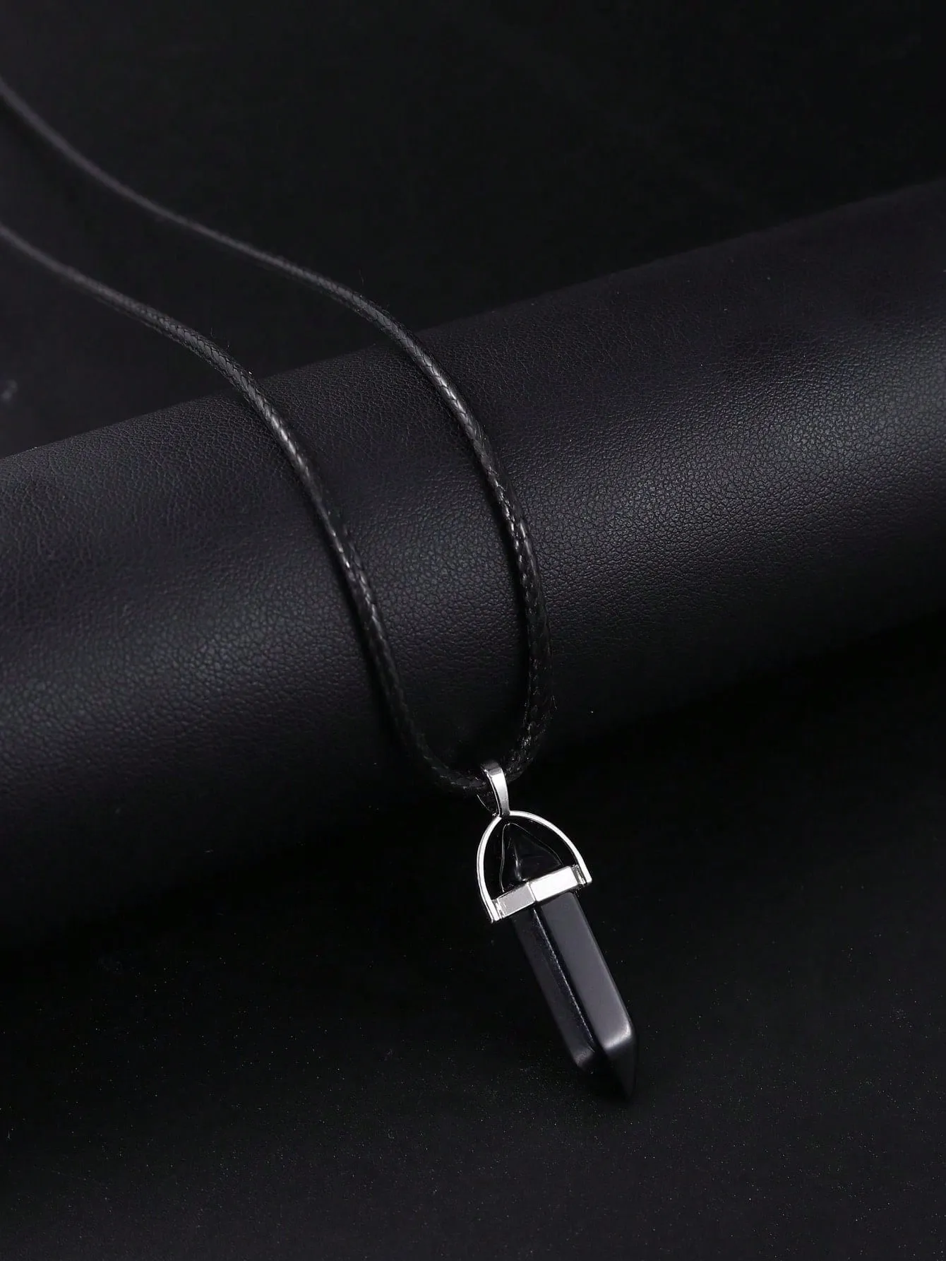 Men Round Pointer Quartz Watch & 2pcs Jewelry Set