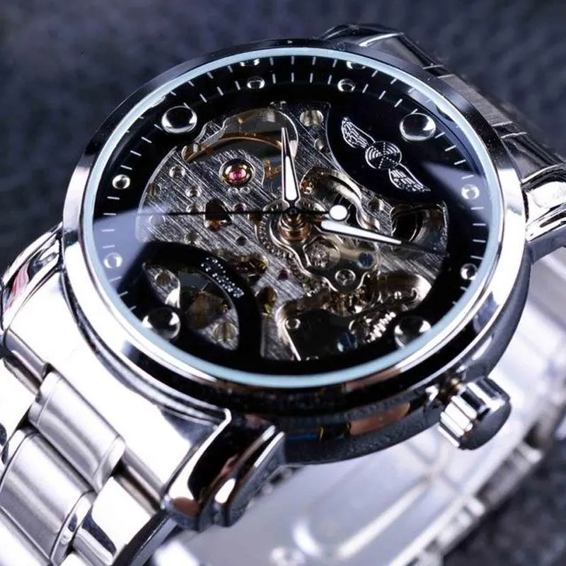 Men Skeleton Watch Men's Casual Designer Stainless Steel