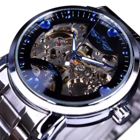 Men Skeleton Watch Men's Casual Designer Stainless Steel