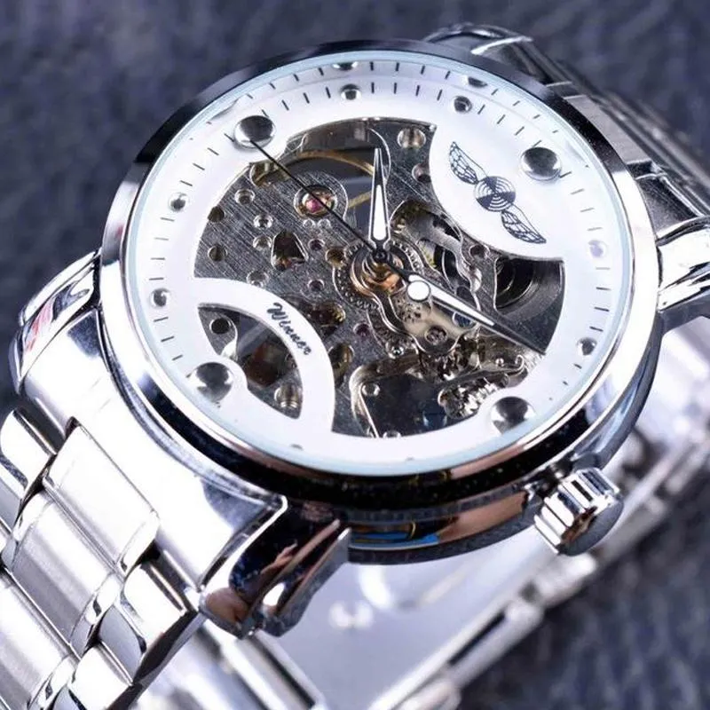 Men Skeleton Watch Men's Casual Designer Stainless Steel