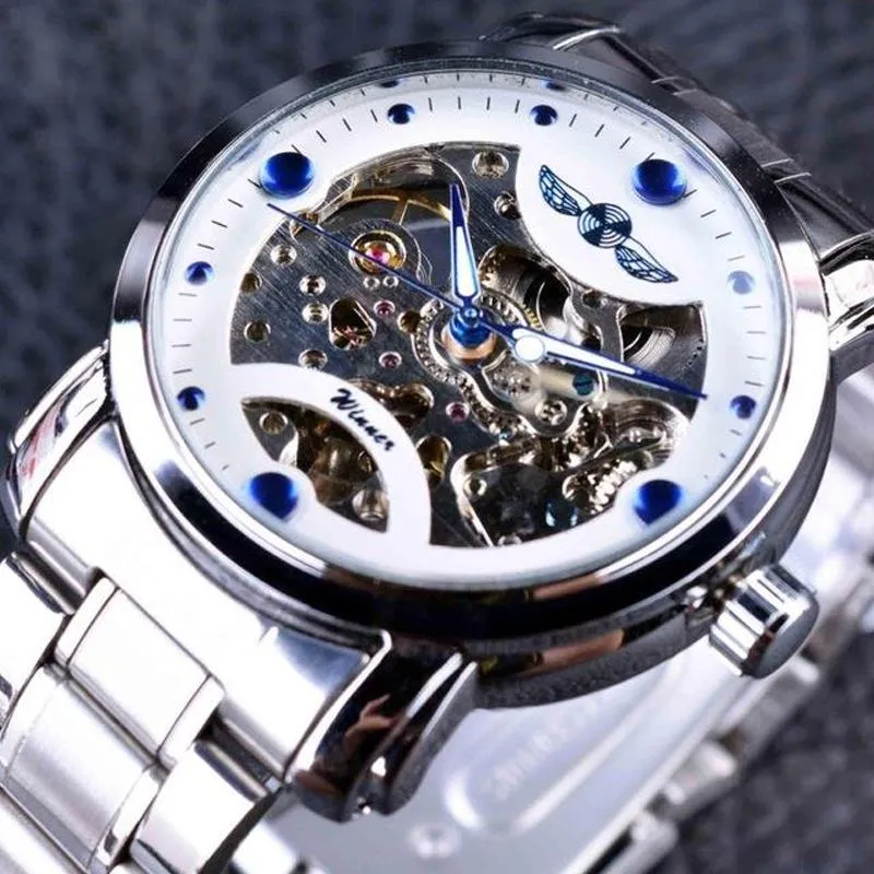 Men Skeleton Watch Men's Casual Designer Stainless Steel