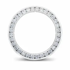 MENS 4.75CT CHANNEL SET DIAMOND BEZEL 14KW FOR ROLEX DATEJUST, PRESIDENT WATCH