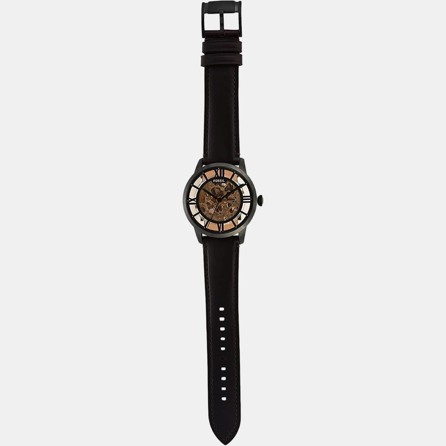 Men's Dark Brown Analog Leather Automatic Watch ME3098