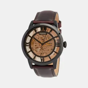 Men's Dark Brown Analog Leather Automatic Watch ME3098