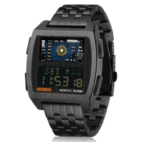 Men's Digital Watch Retro Industrial Metal Style Waterproof 50M Sport Watches