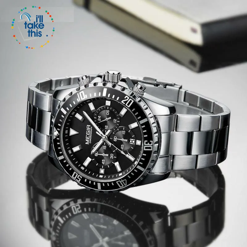 Men's Luxury Chronograph Business Watch ⌚ Quartz movement