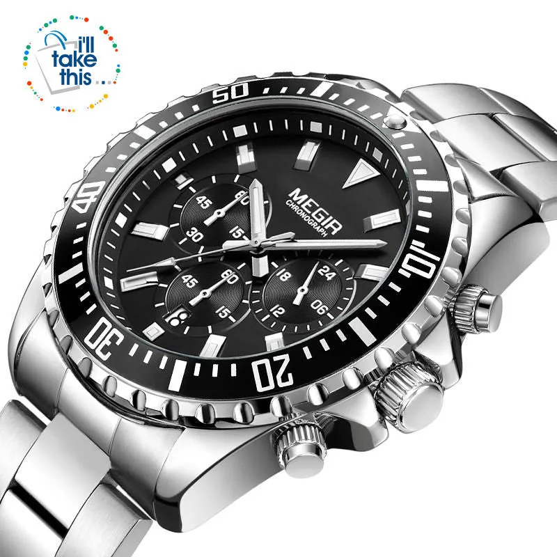 Men's Luxury Chronograph Business Watch ⌚ Quartz movement