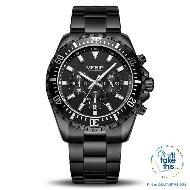 Men's Luxury Chronograph Business Watch ⌚ Quartz movement