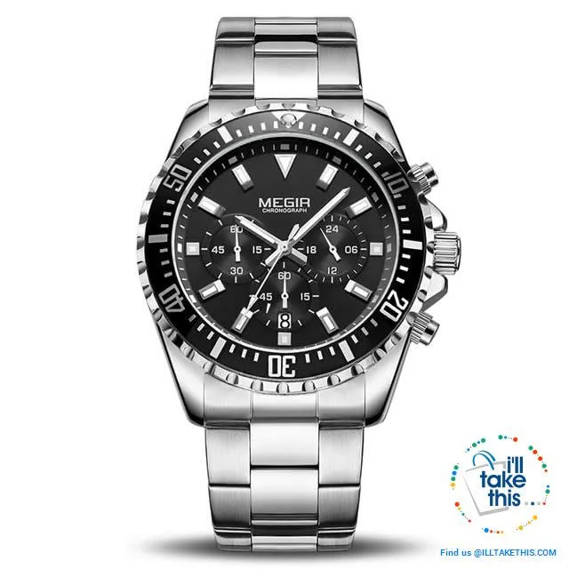 Men's Luxury Chronograph Business Watch ⌚ Quartz movement