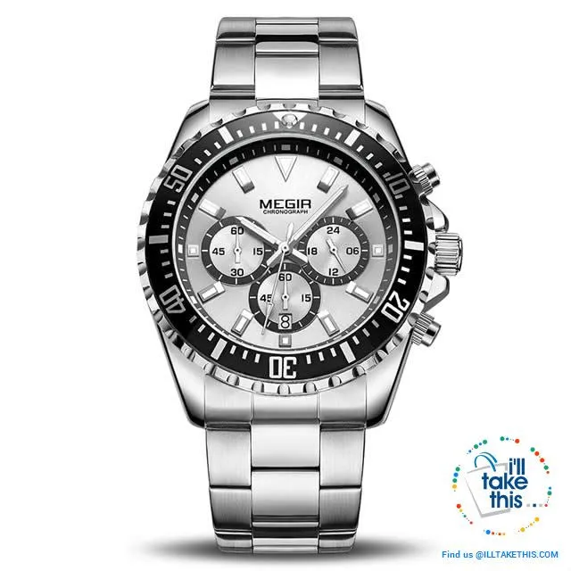 Men's Luxury Chronograph Business Watch ⌚ Quartz movement