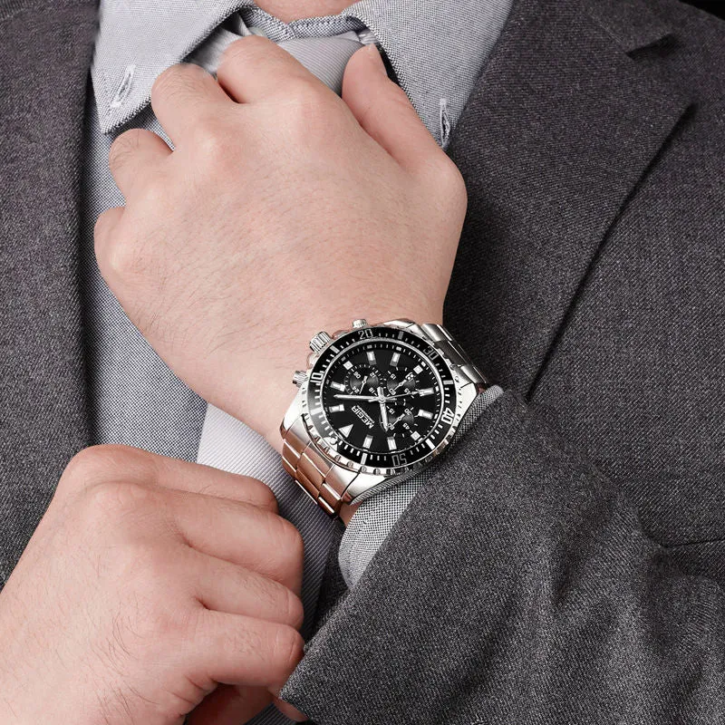 Men's Luxury Chronograph Business Watch ⌚ Quartz movement