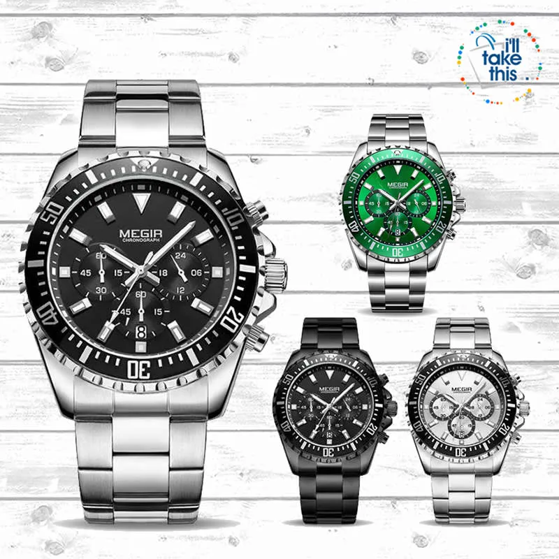 Men's Luxury Chronograph Business Watch ⌚ Quartz movement