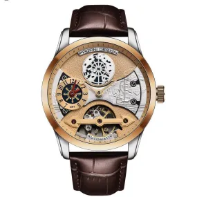 Men's Mechanical 30M Waterproof Butterfly Double Snap Buckle Watches