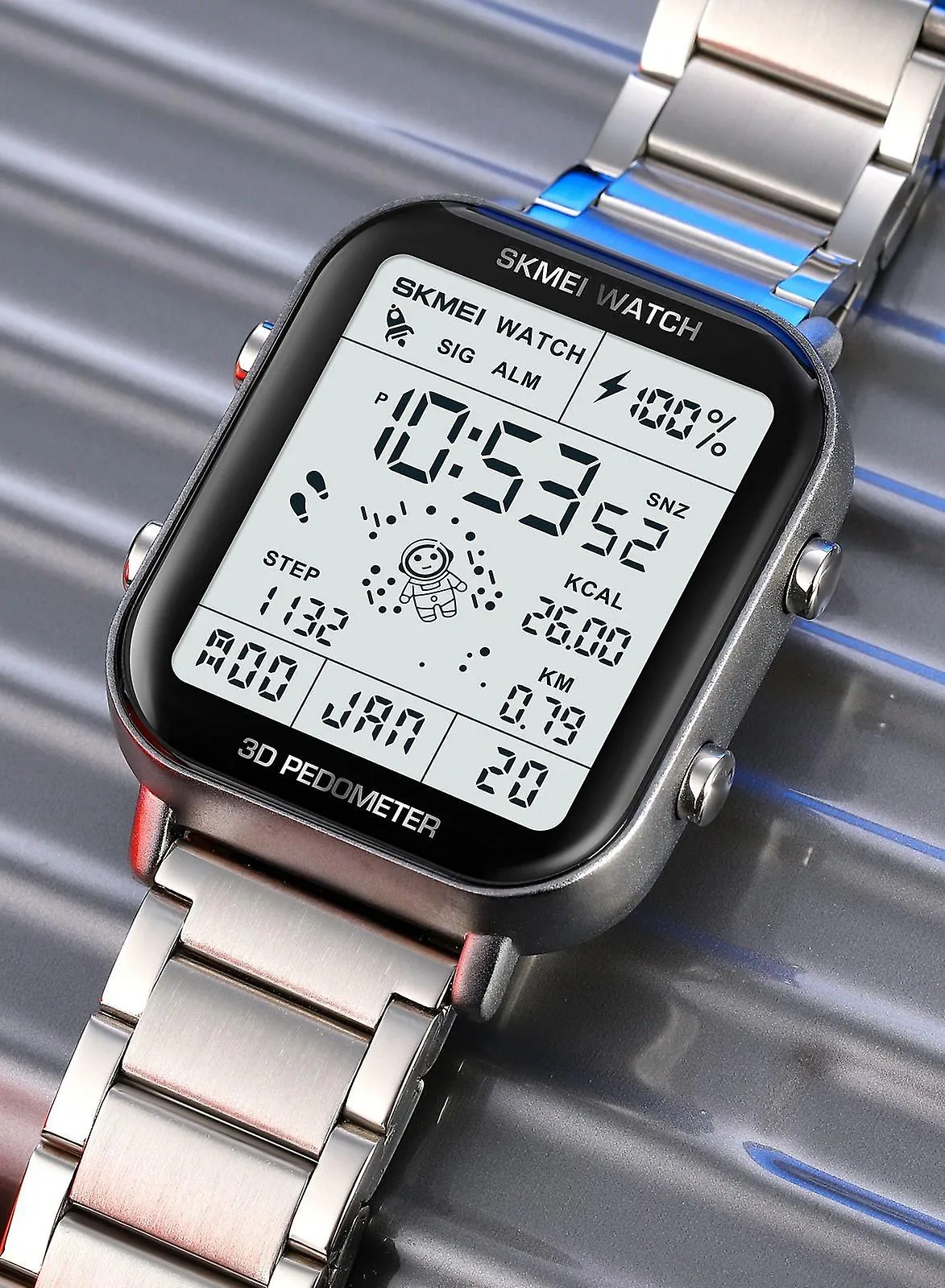 Men's Multi-function Waterproof Watch 3D Pedometer W892055