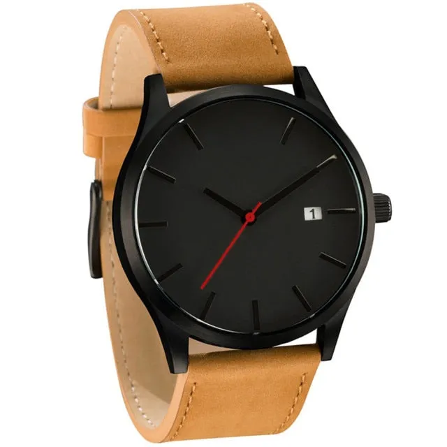 Men's Watch Wrist Watches Leather Male Clock Minimalistic Watches For Men