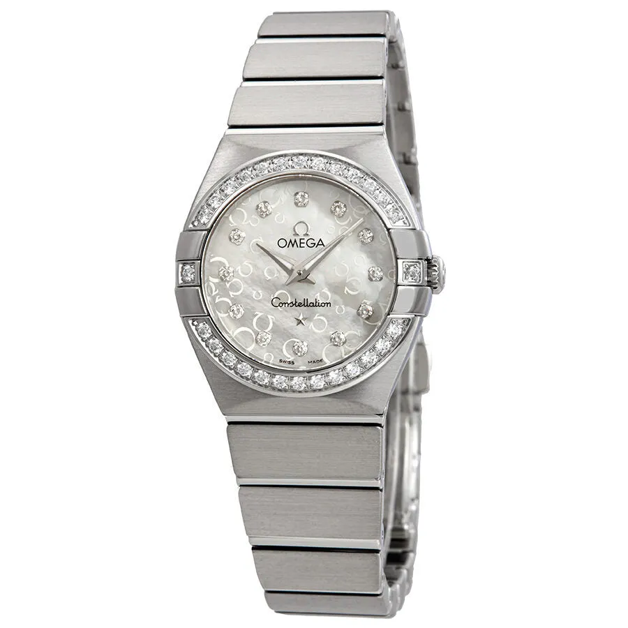 Omega Constellation Mother of Pearl Diamond Dial Ladies Watch 123.15.24.60.55.005