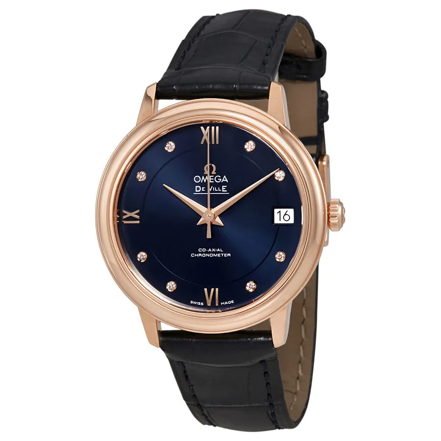 Omega De Ville Prestige Blue Diamond Dial Ladies Watch 424.53.33.20.53.001