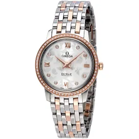 Omega De Ville Prestige Butterfly Silver Diamond Dial Ladies Watch 424.25.27.60.52.001