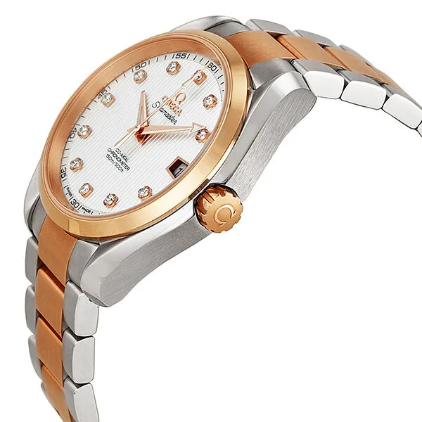 Omega Seamaster Aqua Terra Automatic Diamond Rose Gold and Steel Men's Watch 231.20.39.21.51.002