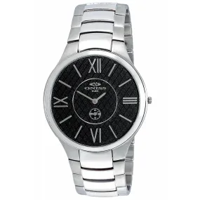 Oniss Men's Slim  Black Dial Watch - ON5549-MBK