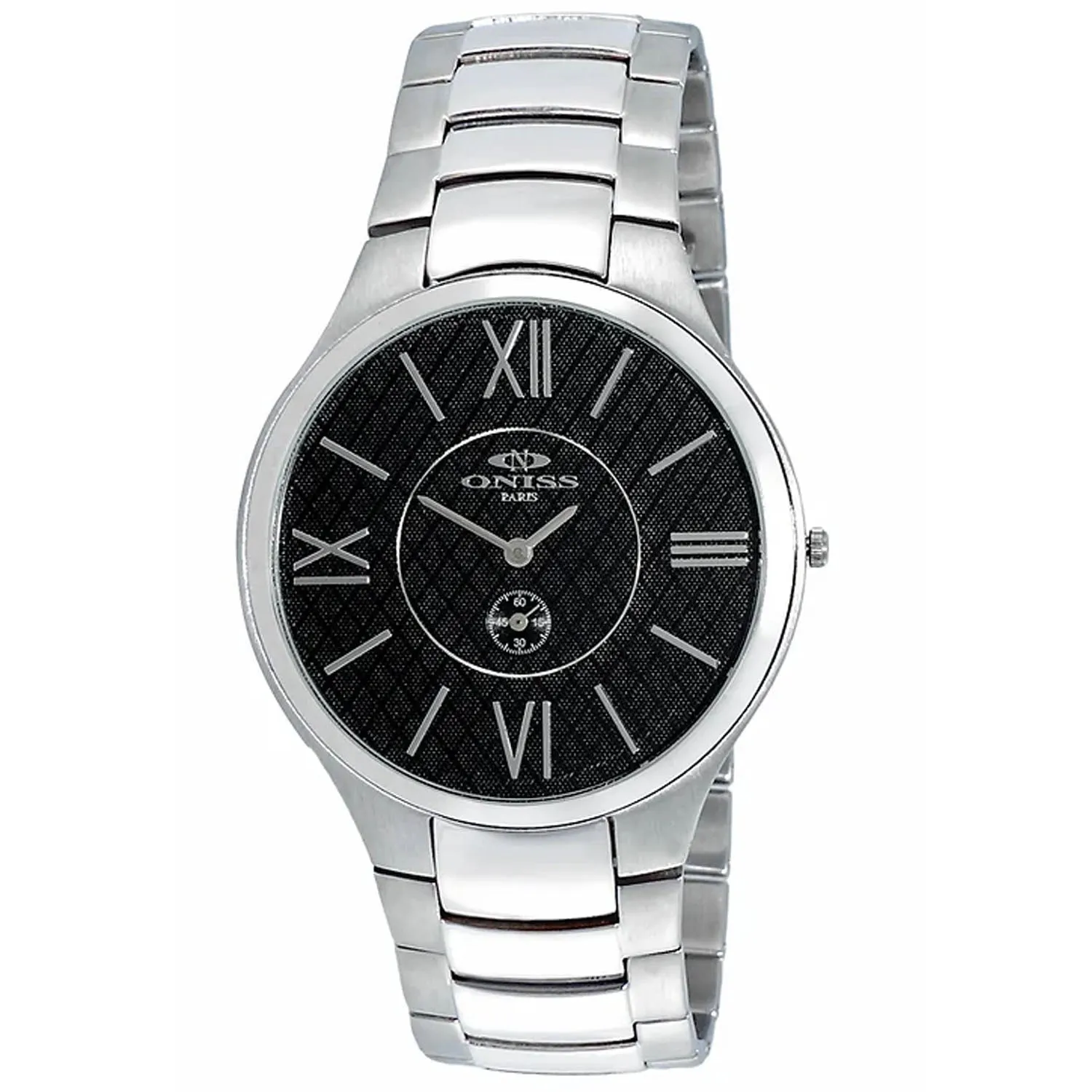 Oniss Men's Slim  Black Dial Watch - ON5549-MBK