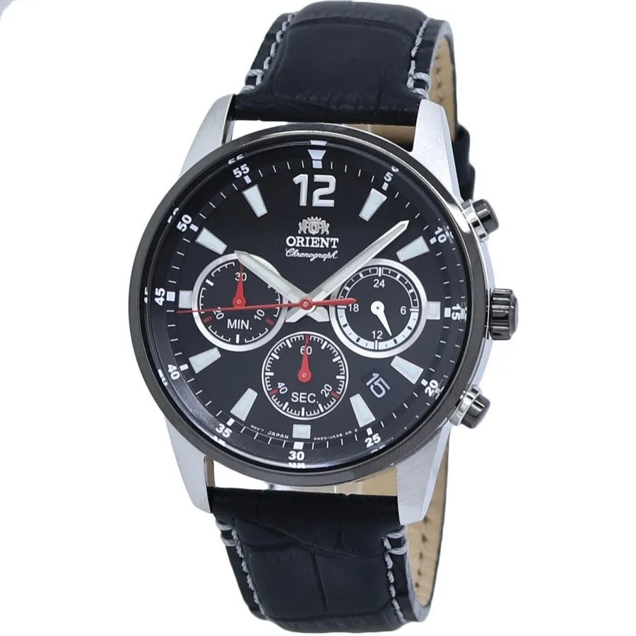 Orient Chronograph Quartz Black Dial Men's Watch RA-KV0005B10B