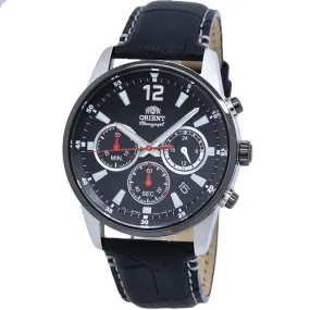 Orient Chronograph Quartz Black Dial Men's Watch RA-KV0005B10B