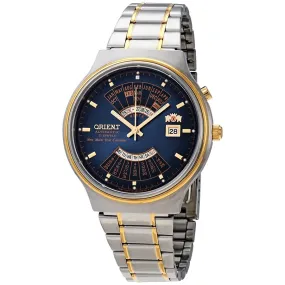Orient Perpetual Calendar World Time Automatic Blue Dial Men's Watch FEU00000DW