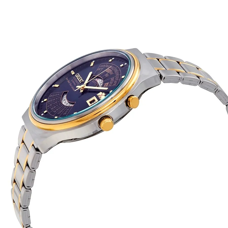 Orient Perpetual Calendar World Time Automatic Blue Dial Men's Watch FEU00000DW