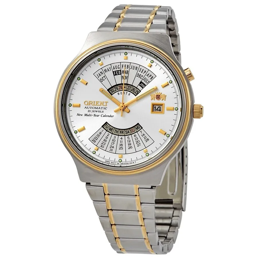 Orient Perpetual Calendar World Time Automatic White Dial Men's Watch FEU00000WW