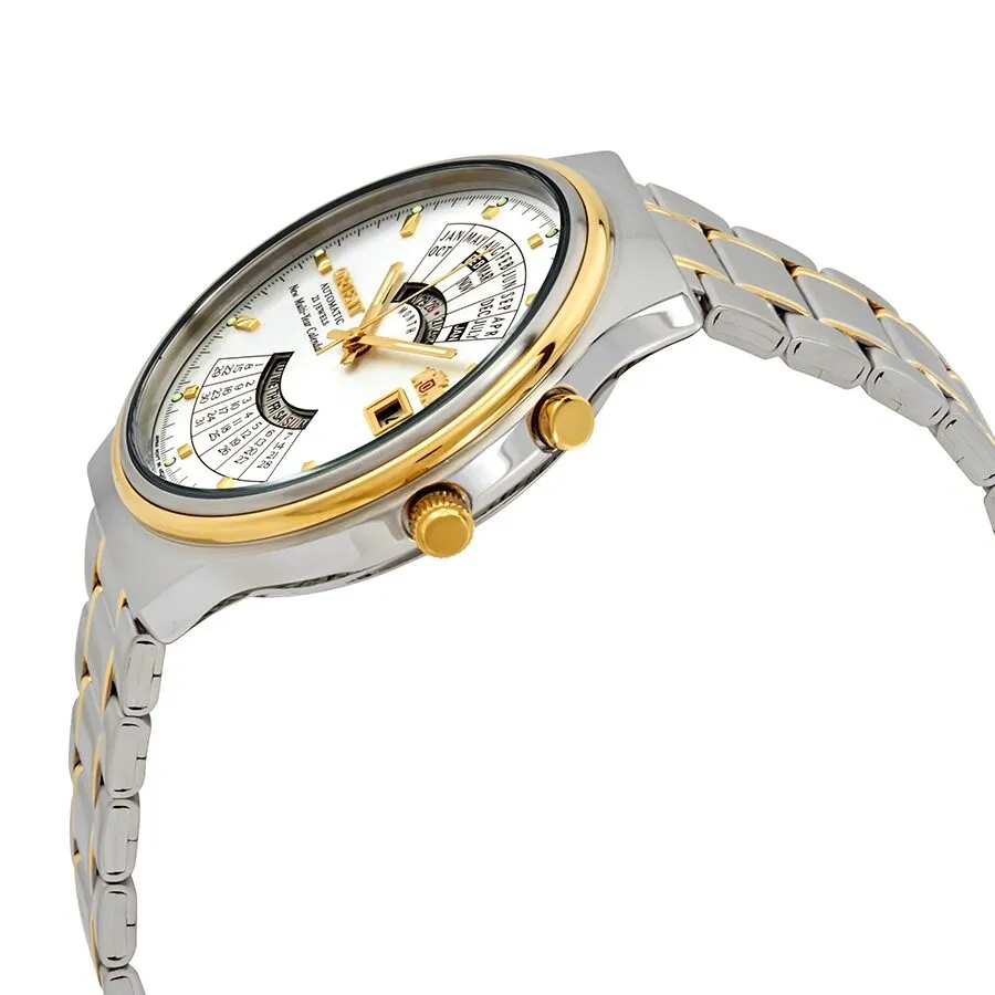 Orient Perpetual Calendar World Time Automatic White Dial Men's Watch FEU00000WW