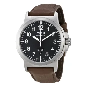 Oris BC 3 Black Dial Brown Leather Men's Watch 735-7641-4164LS 01 735 7641 4164-07 5 22 55