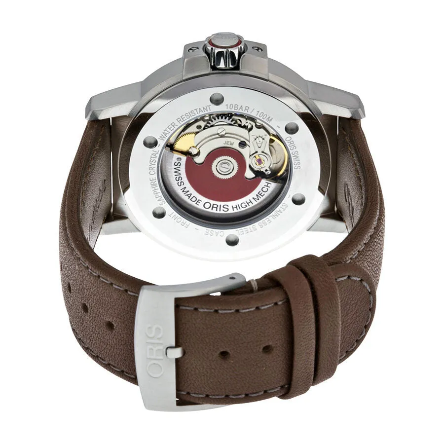 Oris BC 3 Black Dial Brown Leather Men's Watch 735-7641-4164LS 01 735 7641 4164-07 5 22 55
