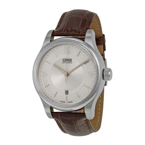 Oris Classic Date Silver Dial Brown Leather Men's Watch 733-7594-4031LS 01 733 7594 4031-07 5 20 12