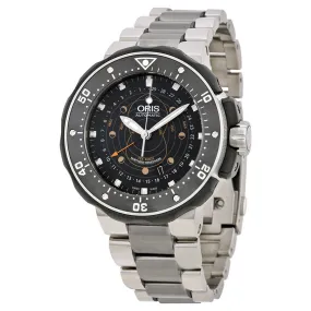 Oris ProDiver Pointer Moon Black Dial Stainless Steel Men's Watch 01 761 7682 7154-Set