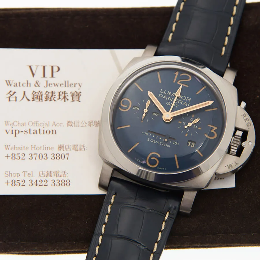 Panerai Luminor 1950 Equation of Time Blue Dial Men's Watch PAM00670