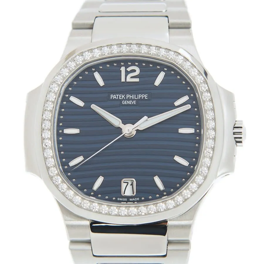 Patek Philippe Nautilus Automatic Blue Opaline Dial Diamond Ladies Watch 7118-1200A-001