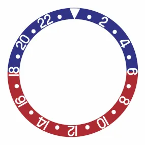 PEPSI BEZEL INSERT ALUMINUM FOR ROLEX BLUE/RED GMT MASTER 1675 16750 16753 16758