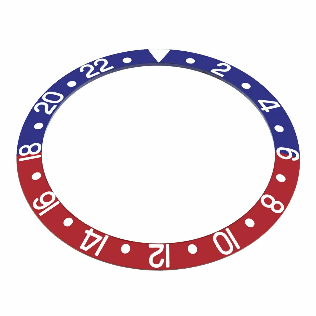 PEPSI BEZEL INSERT ALUMINUM FOR ROLEX BLUE/RED GMT MASTER 1675 16750 16753 16758