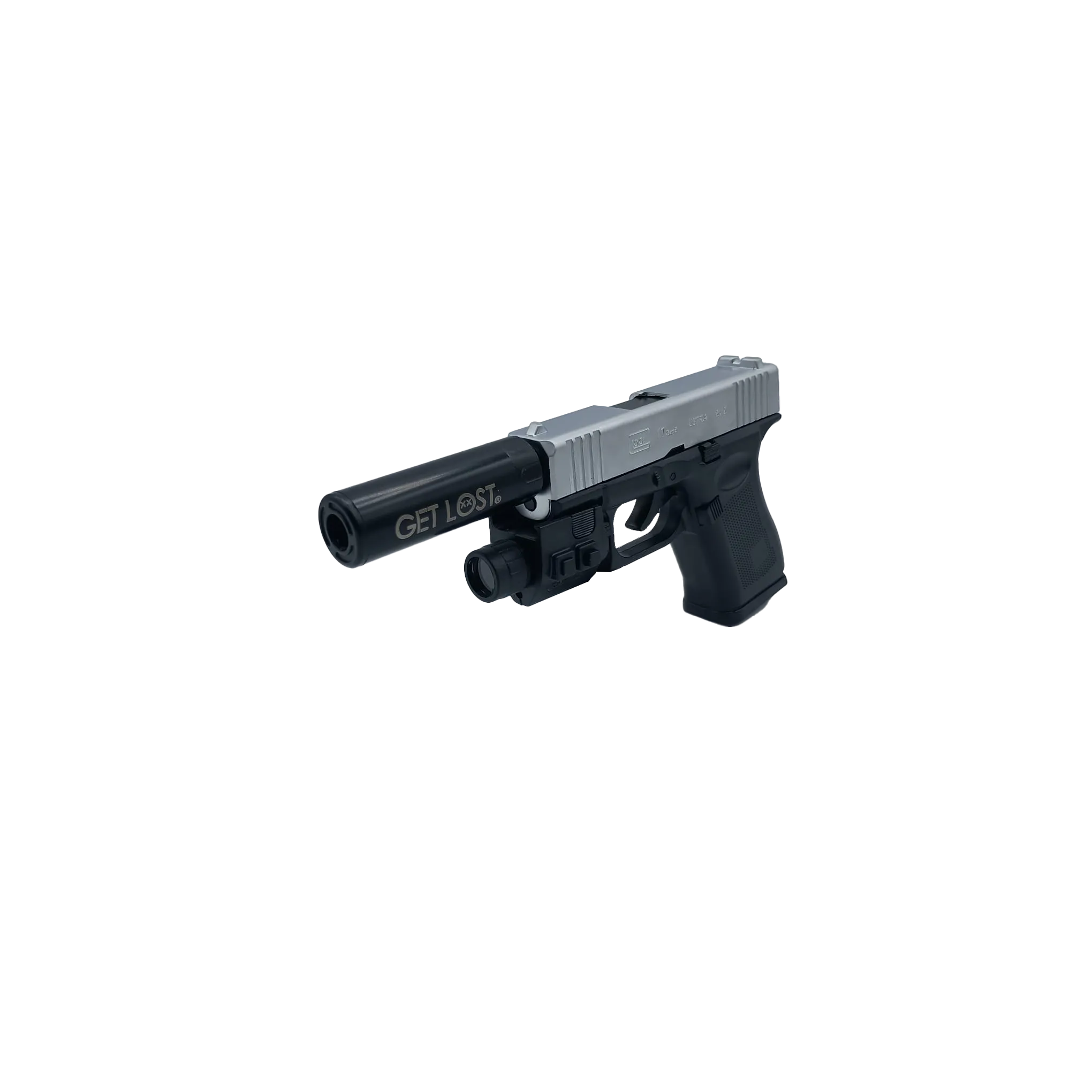 PISTOL TORCH LIGHTER (SILVER)