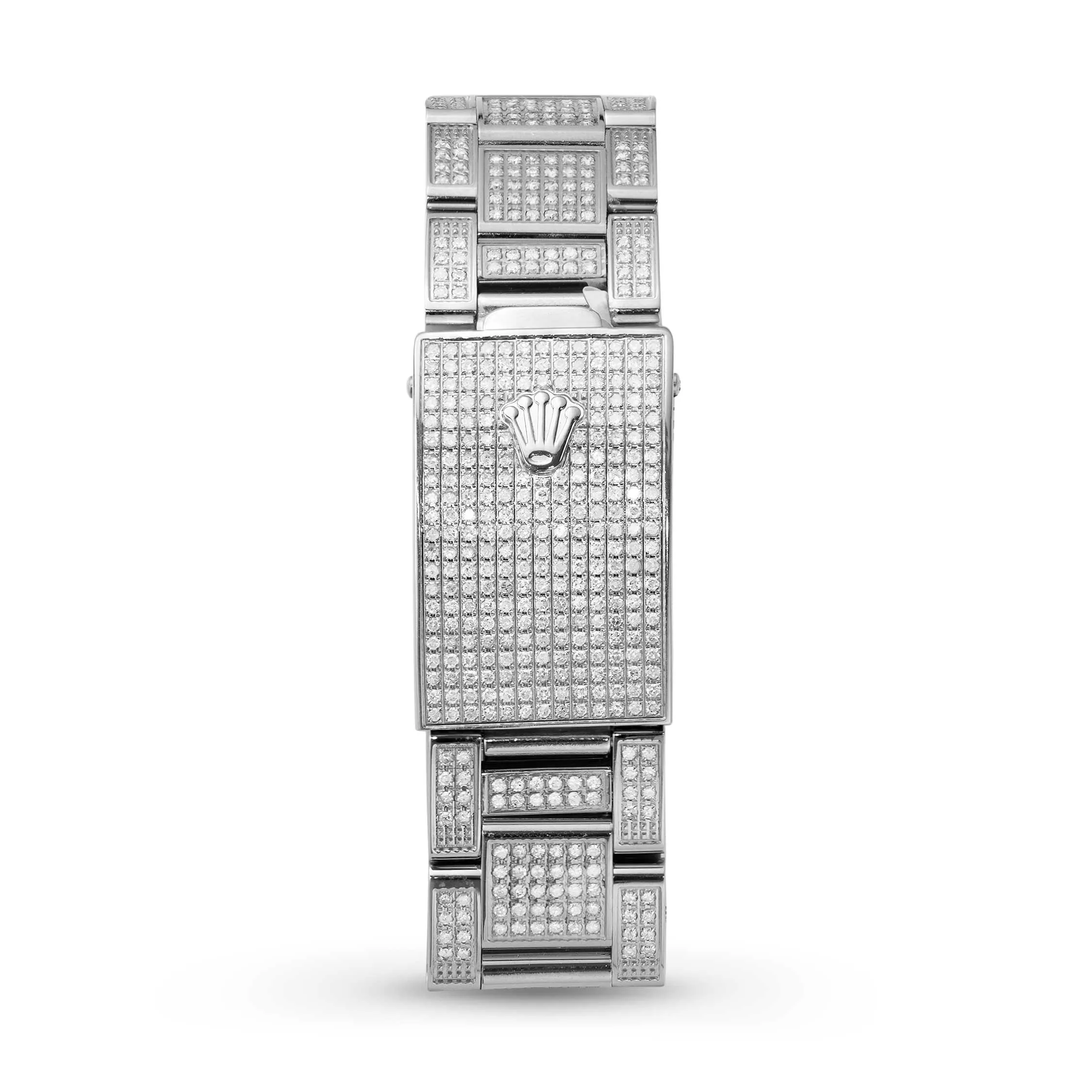 Rolex Datejust Diamond Bezel Watch 36mm Black Roman Dial | 10.25ct