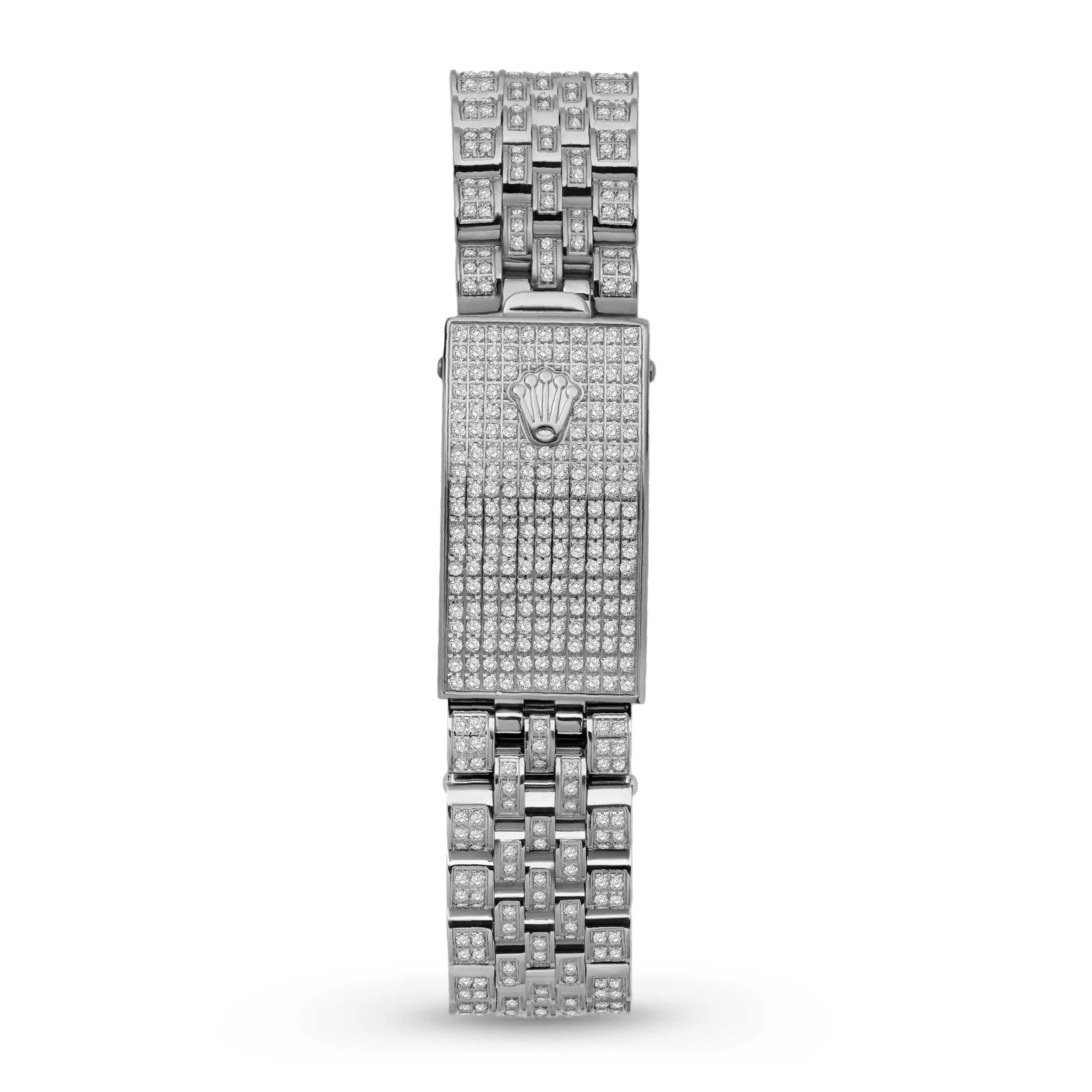 Rolex Datejust Diamond Bezel Watch 36mm Red Roman Dial | 10.25ct