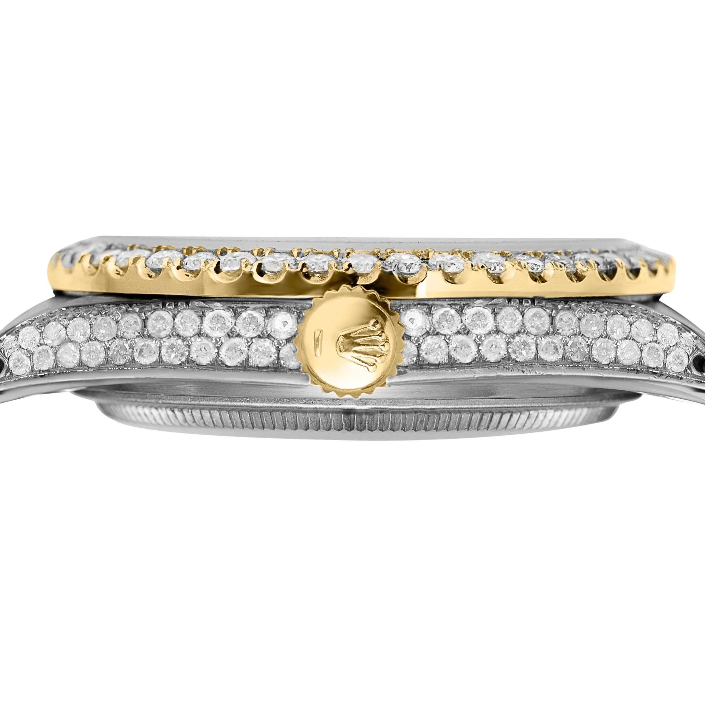 Rolex Datejust Diamond Bezel Watch 36mm Red Roman Dial | 12.15ct