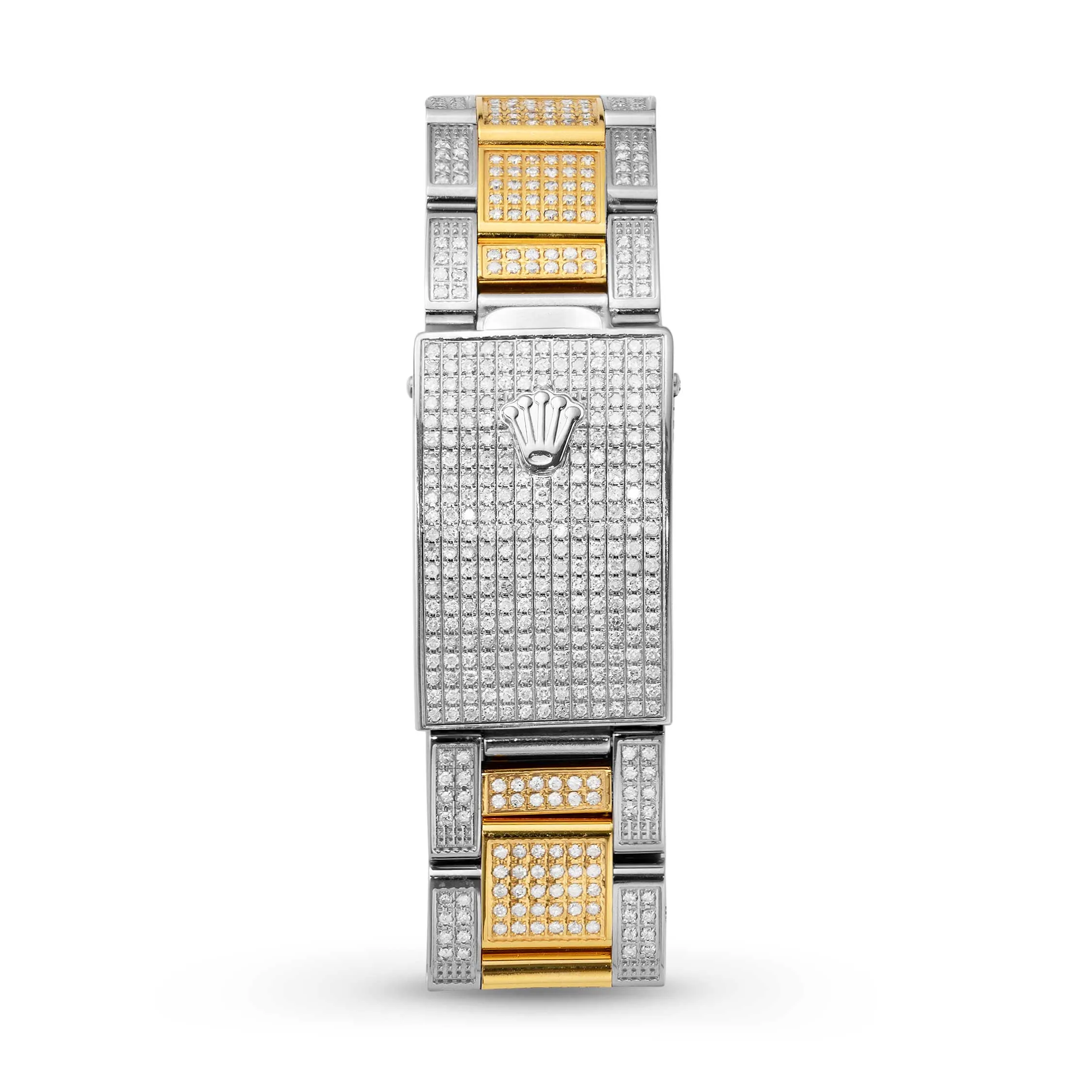 Rolex Datejust Diamond Bezel Watch 36mm Red Roman Dial | 12.15ct