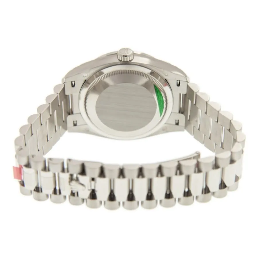 Rolex Day-Date 36 Silver Dial 18kt White Gold President Watch 128349SSP