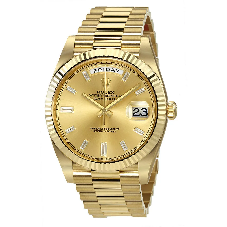 Rolex Day-Date 40 Champagne Dial 18K Yellow Gold President Automatic Men's Watch 228238CDP